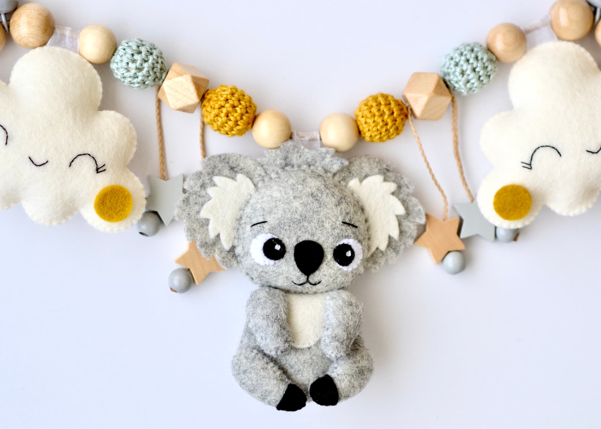 Kinderwagenkette Koala, Orange Loops - 2