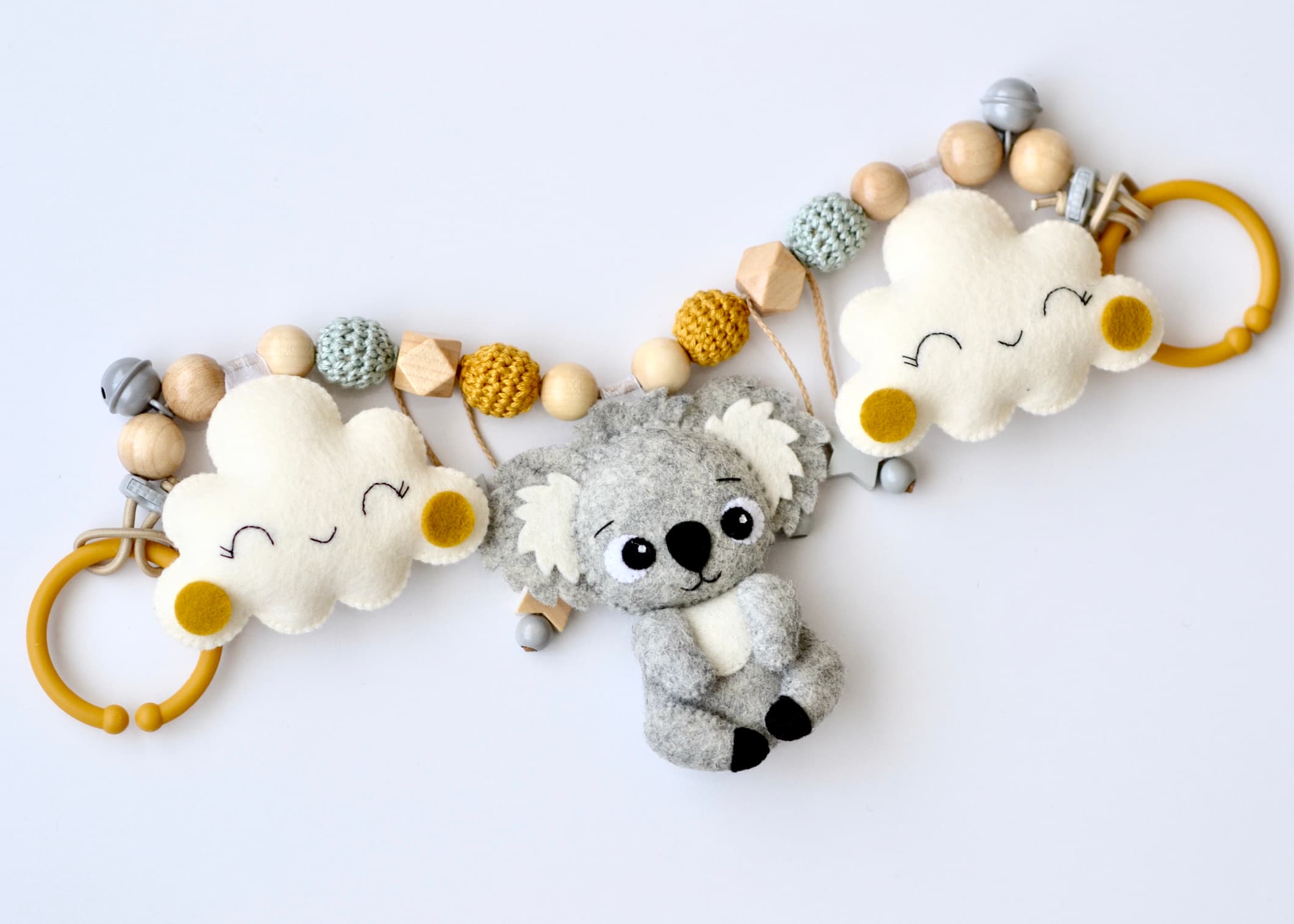 Kinderwagenkette Koala, Orange Loops - 3