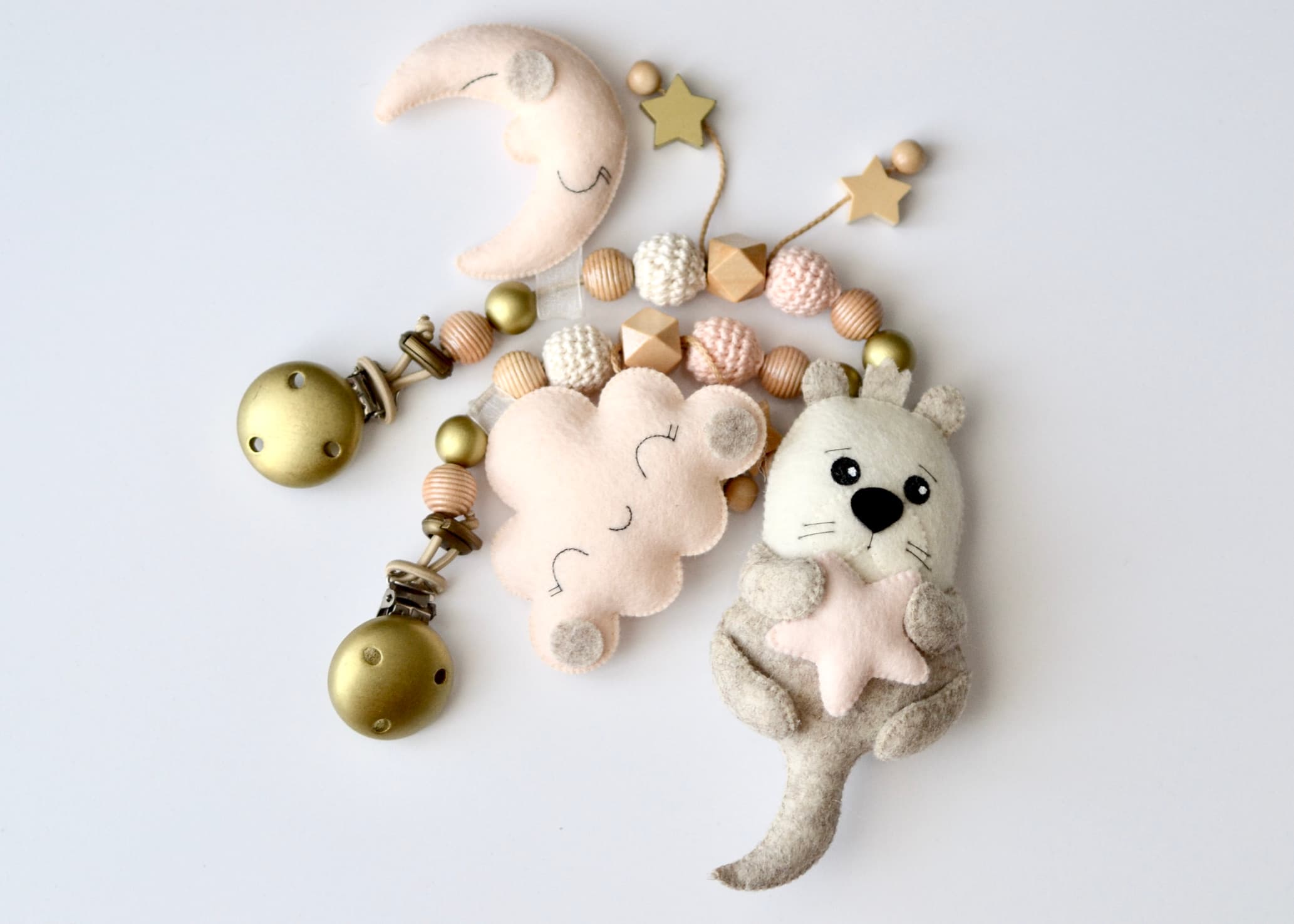 Kinderwagenkette Otter, Wolke und Mond