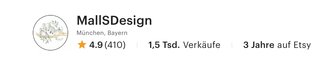 MallSDesign auf Etsy — 4.9 Sterne, 410 Bewertungen